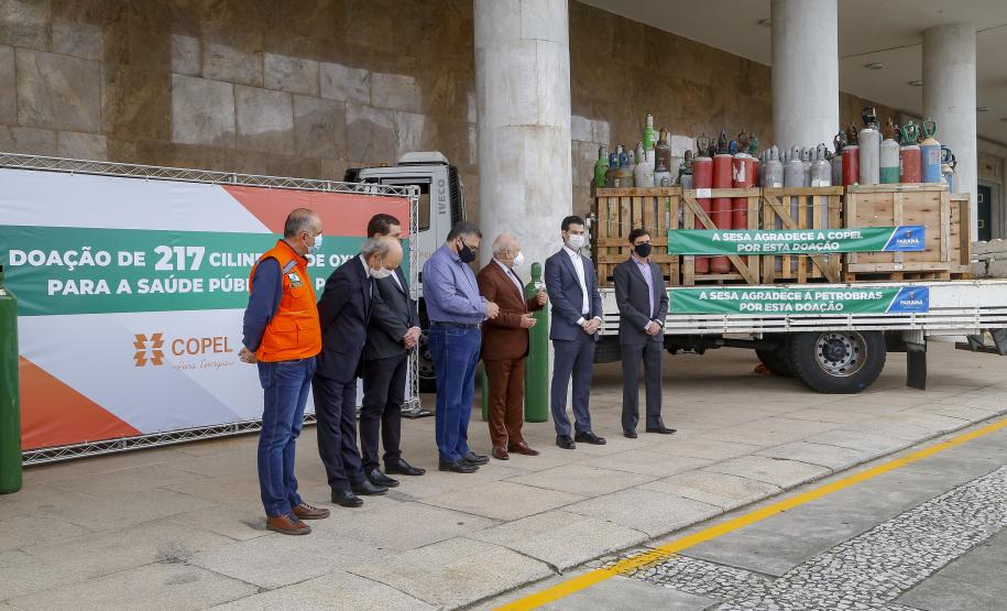 Copel doa 217 cilindros de oxigênio para tratamento da Covid-19