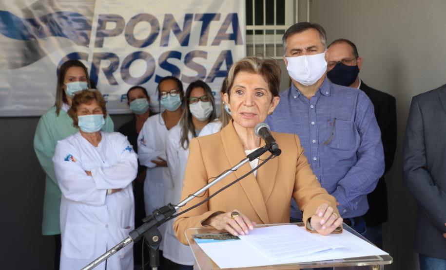 O Governo do Estado inaugurou uma nova Unidade Básica de Saúde (UBS) no município de Ponta Grossa nesta terça-feira (11). A obra possui um investimento de R$ 750 mil de repasse estadual. O secretário de Estado da Saúde, Beto Preto, esteve presente na inauguração e falou sobre a importância desta obra para a população. - Ponta Grossa, 11/05/2021