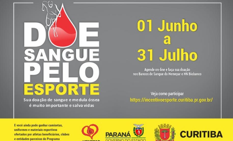 Campanha “Doe Sangue pelo Esporte” é lançada pelo Hemepar