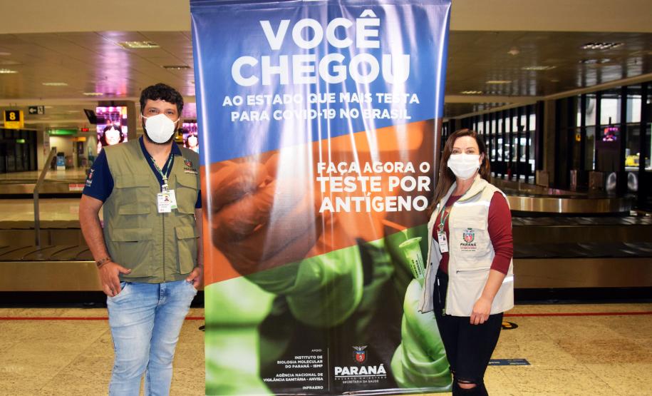 Paraná realiza estratégia de testagem para Covid-19 no aeroporto internacional Afonso Pena