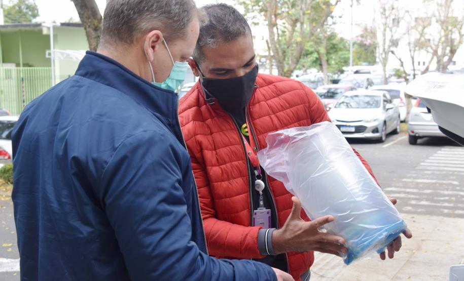 Sesa recebe doação de máscaras face shield da Celepar
