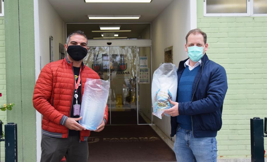 Sesa recebe doação de máscaras face shield da Celepar