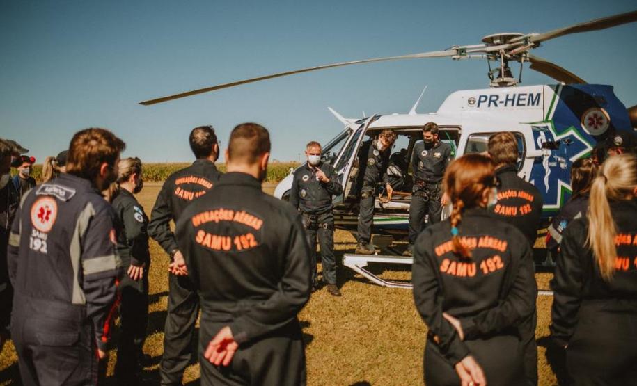 Sesa realiza curso para profissionais que atuam nos helicópteros de resgate do Estado