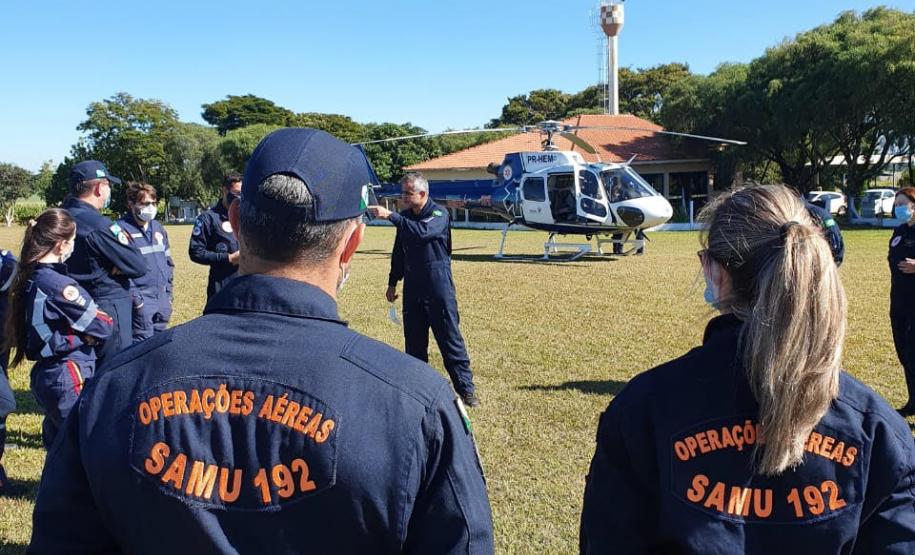 Sesa realiza curso para profissionais que atuam nos helicópteros de resgate do Estado