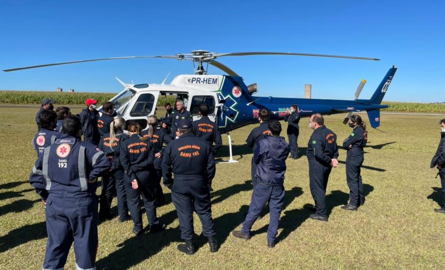Sesa realiza curso para profissionais que atuam nos helicópteros de resgate do Estado