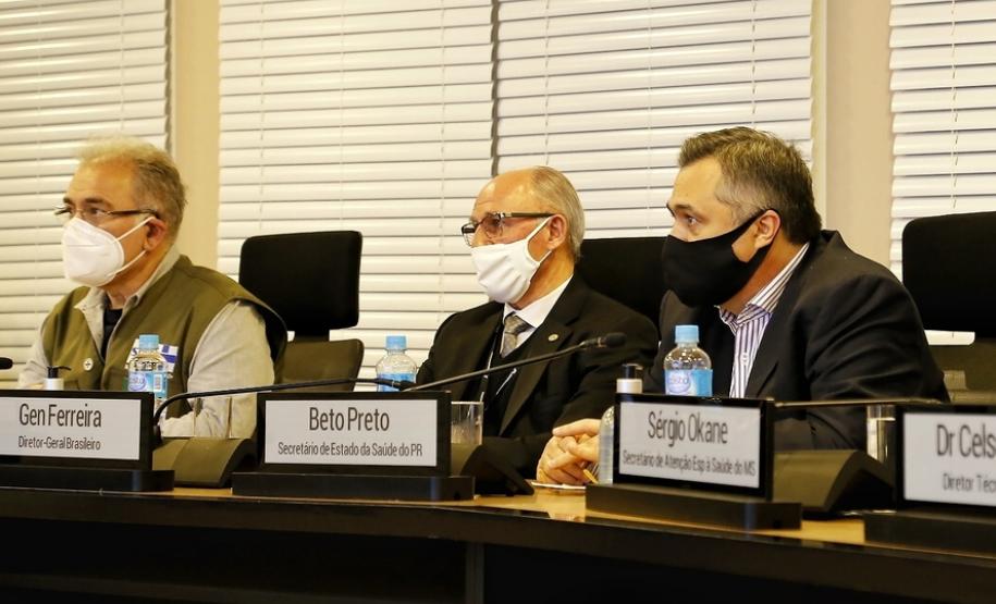 O secretário de Estado da Saúde, Beto Preto acompanha o ministro da Saúde, Marcelo Queiroga, nesta terça-feira (20) na Itaipu Binacional em Foz do Iguaçu.