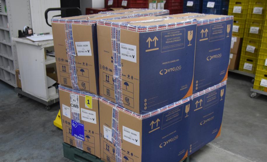 Novo lote com 114 mil vacinas contra a Covid-19 chega ao Paraná