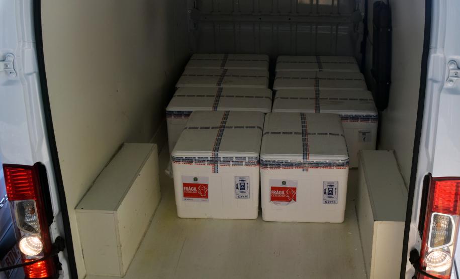 95,4 mil doses de vacinas contra Covid-19 chegam ao Paraná neste domingo