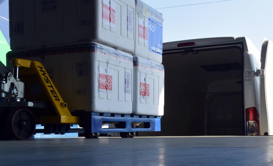 95,4 mil doses de vacinas contra Covid-19 chegam ao Paraná neste domingo