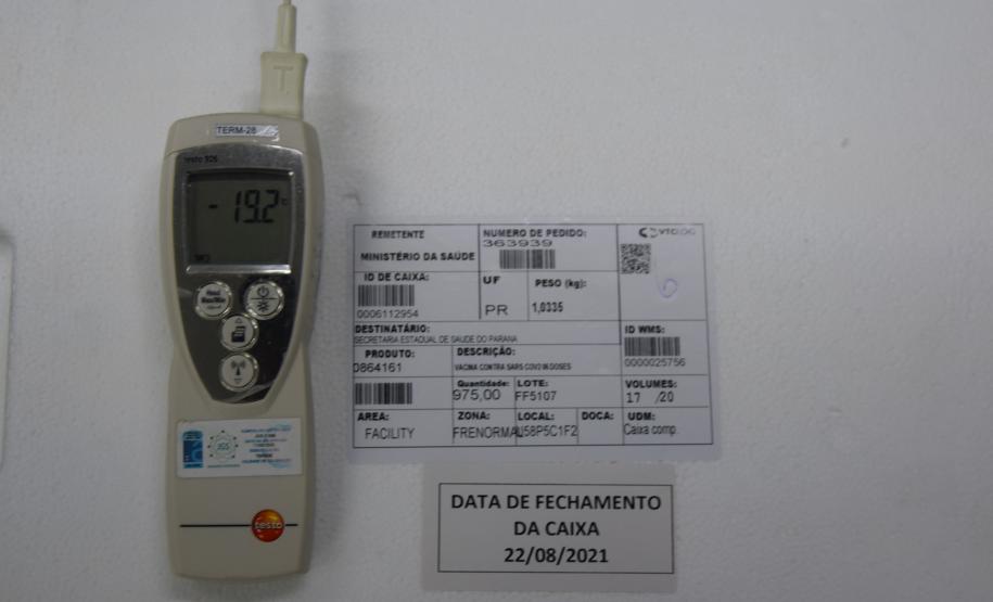 Chegam ao Paraná 107.640 doses de imunizante da Pfizer contra Covid-19