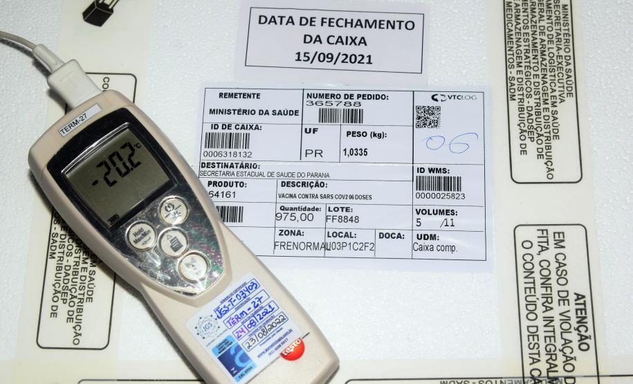 Paraná recebe mais 63 mil vacinas contra a Covid-19