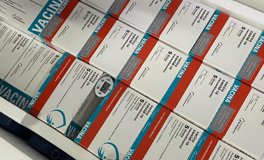 Paraná recebe 55,2 mil vacinas contra a Covid-19 para segunda dose; 229,3 mil chegam à noite