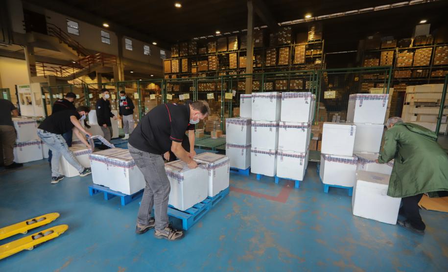 Mais 554,5 mil doses de vacinas contra a Covid chegam ao Paraná nesta sexta