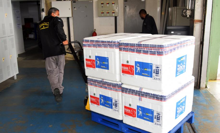 Estado recebe mais de 344 mil vacinas contra a Covid-19 nesta terça