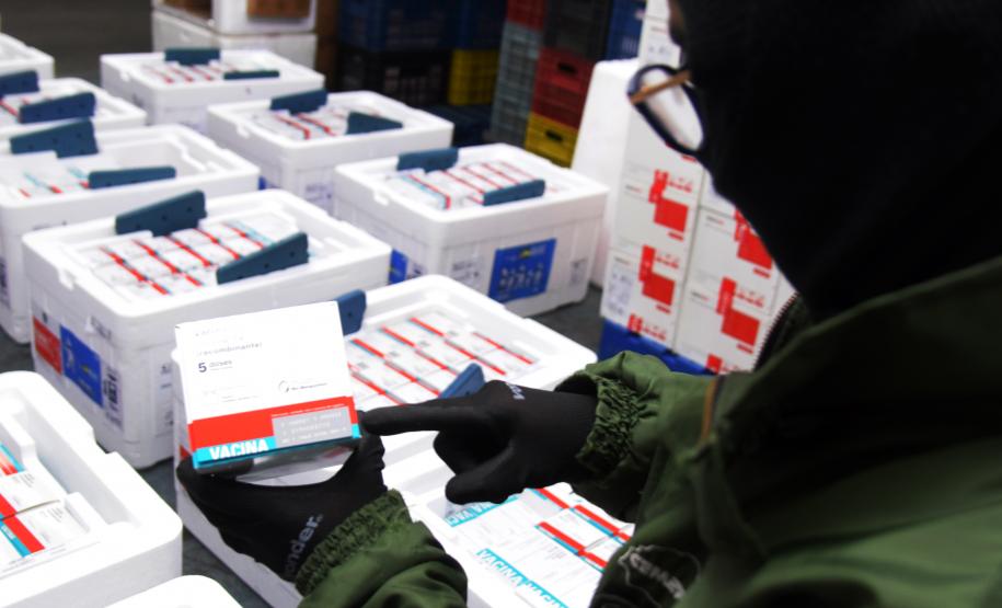Estado recebe mais de 344 mil vacinas contra a Covid-19 nesta terça