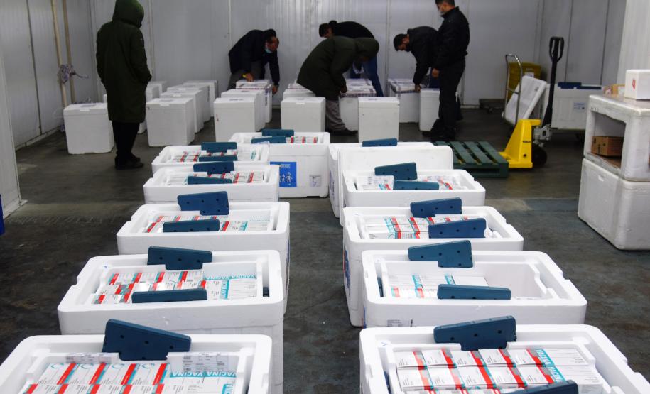 Estado recebe mais de 344 mil vacinas contra a Covid-19 nesta terça