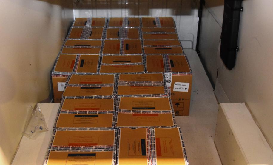 Paraná recebe 124.020 vacinas contra a Covid-19 nesta quinta