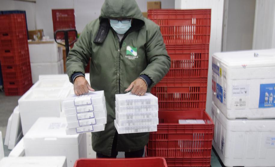 Paraná recebe 124.020 vacinas contra a Covid-19 nesta quinta