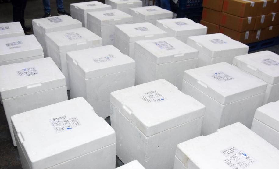 Mais 154,4 mil doses de vacinas contra a Covid-19 chegam ao Paraná