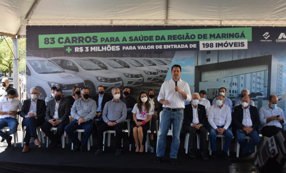 Governo do Estado formaliza a entrega de 83 automóveis para a região de Maringá