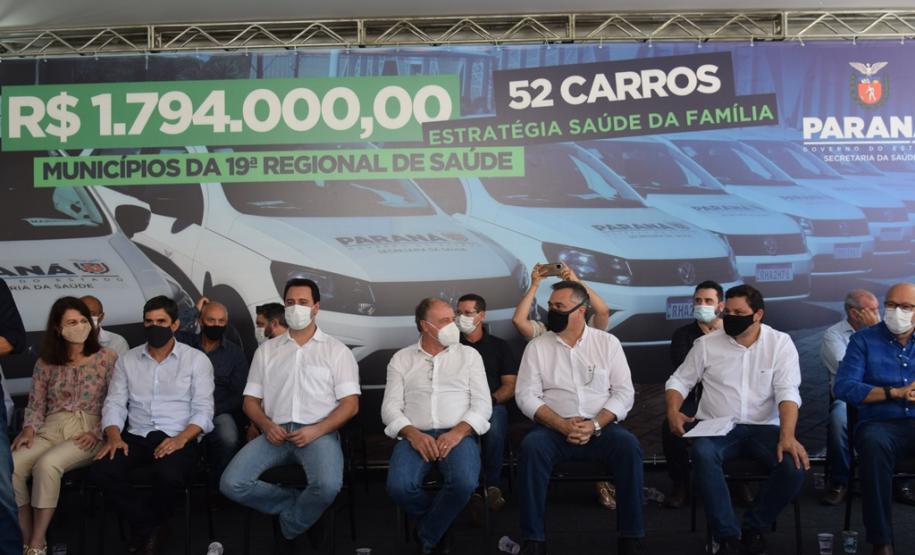 Frota da Saúde é reforçada com mais 52 automóveis para a Região de Jacarezinho