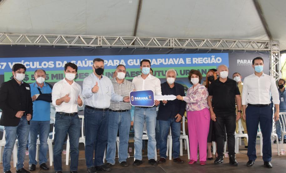 Governo entrega 67 veículos para Saúde de Guarapuava e Região