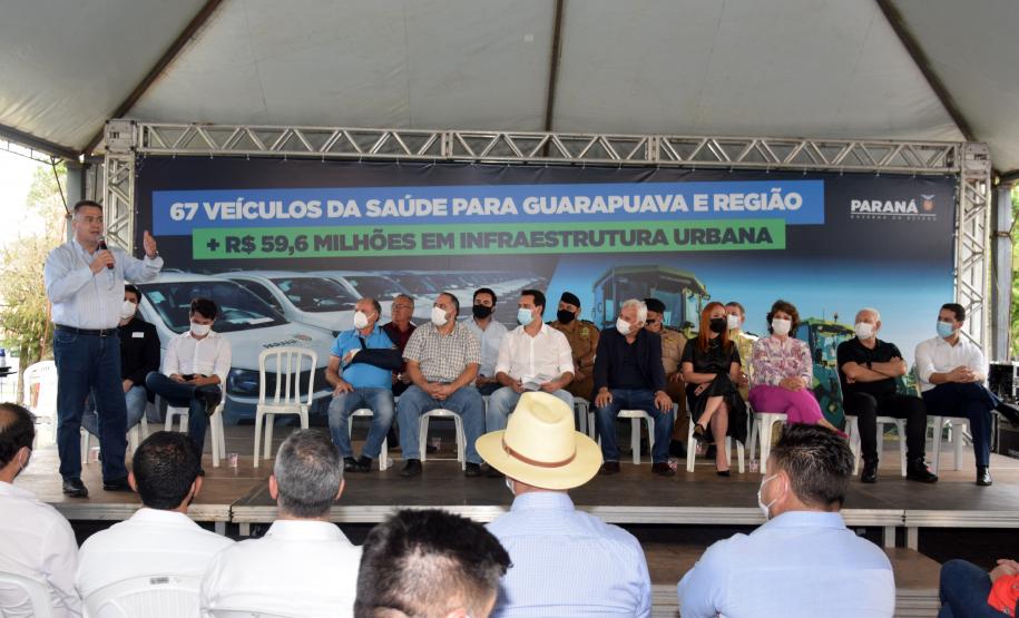 Governo entrega 67 veículos para Saúde de Guarapuava e Região
