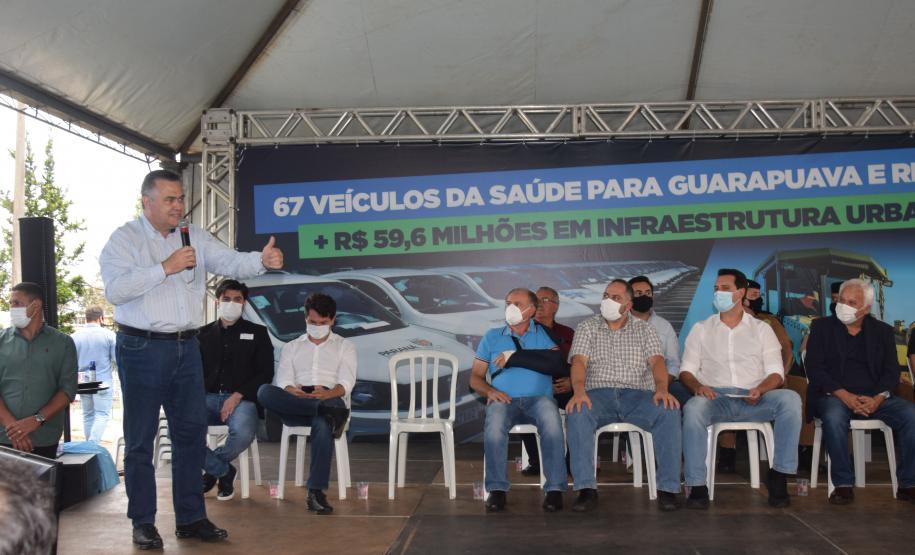 Governo entrega 67 veículos para Saúde de Guarapuava e Região