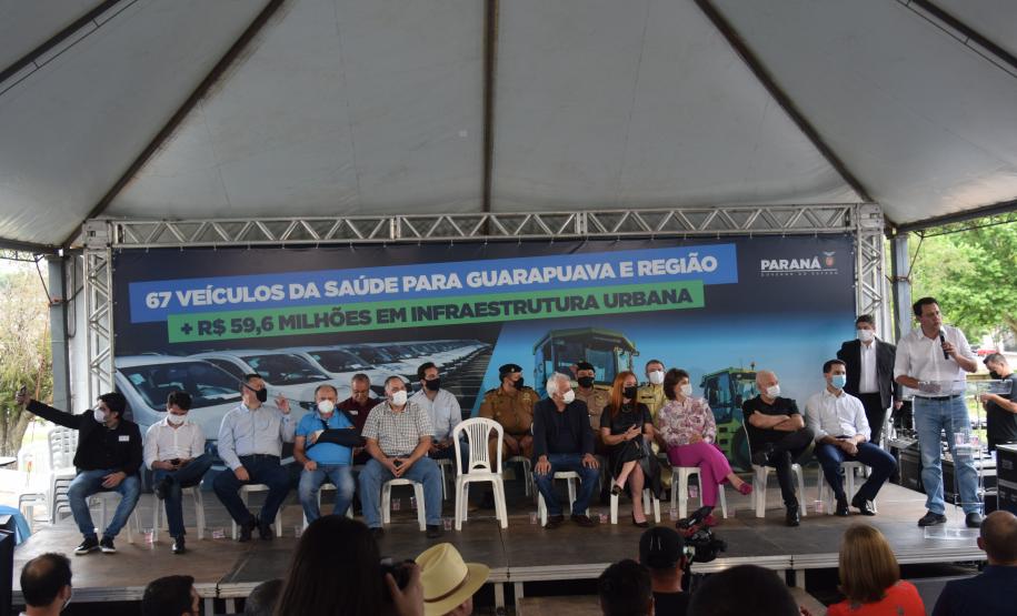 Governo entrega 67 veículos para Saúde de Guarapuava e Região