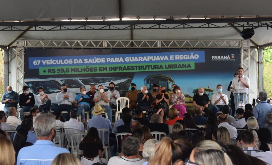 Governo entrega 67 veículos para Saúde de Guarapuava e Região