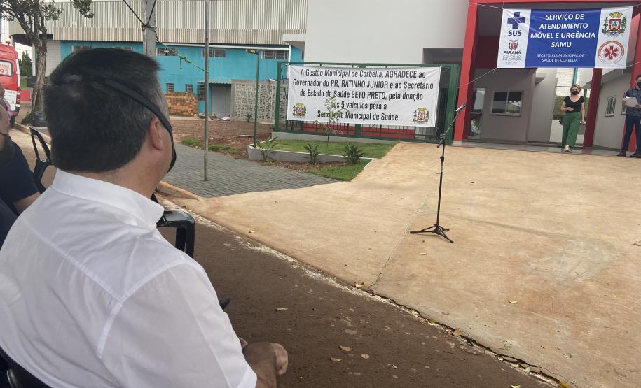 Secretário participa de inauguração da nova base do Samu e Centro de Especialidades em Corbélia