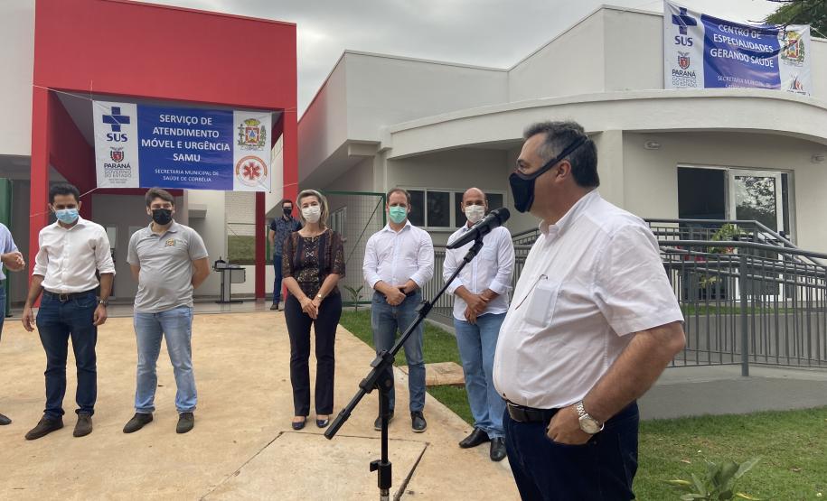 Secretário participa de inauguração da nova base do Samu e Centro de Especialidades em Corbélia