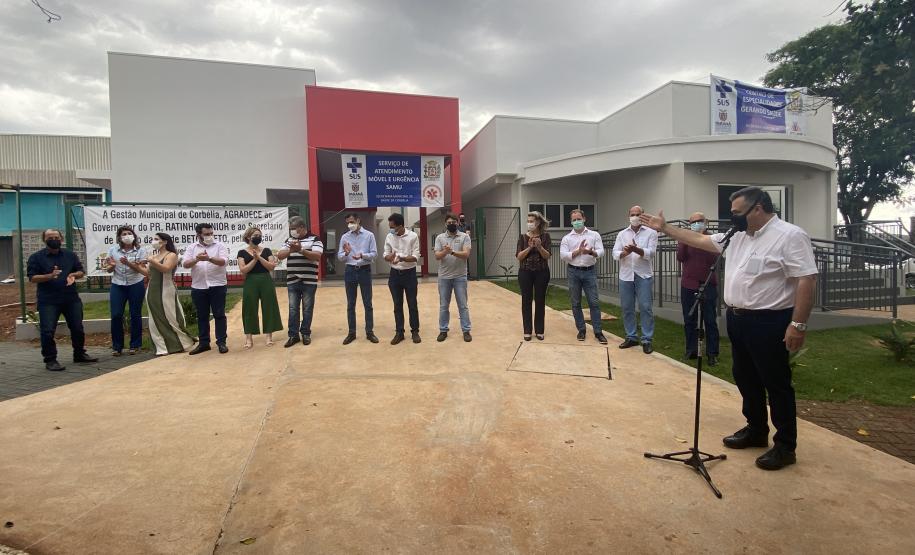 Secretário participa de inauguração da nova base do Samu e Centro de Especialidades em Corbélia