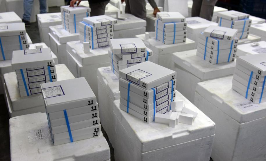 Paraná recebe novas vacinas contra a Covid-19 para dose reforço da população