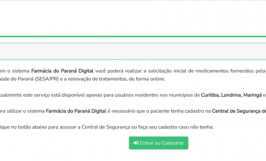 Sistema da Celepar agiliza solicitação de medicamentos na Farmácia do Paraná