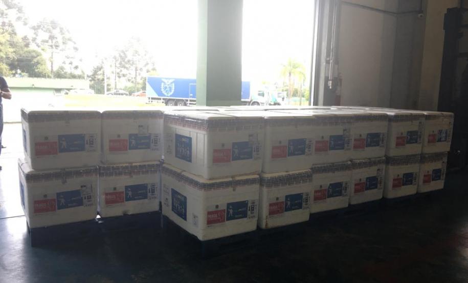 Mais 450 mil vacinas chegam ao Paraná e outras 354 mil ainda são aguardadas