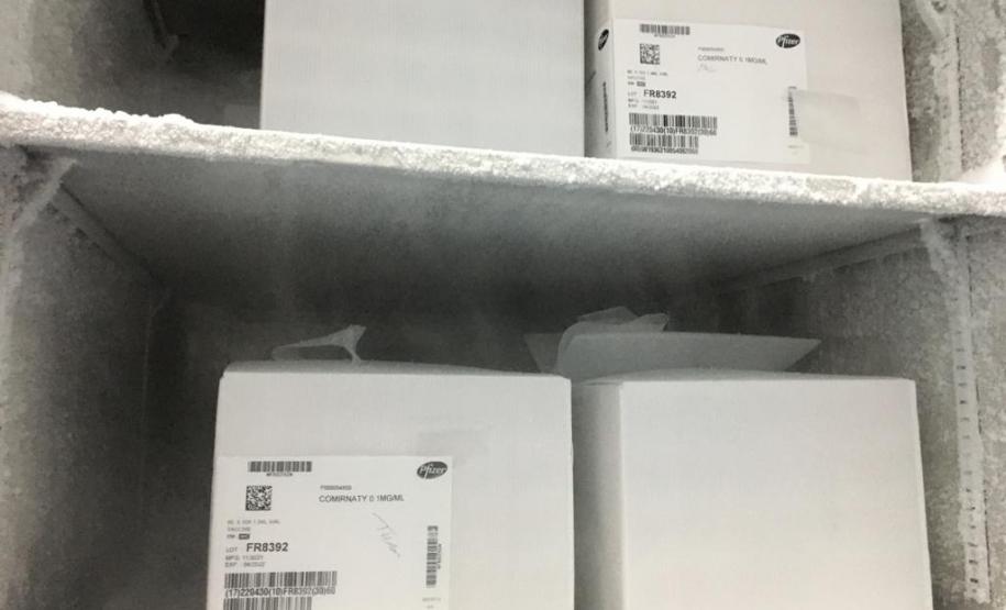 Mais 72 mil vacinas pediátricas da Pfizer chegam ao Estado