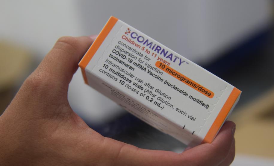 Mais 72 mil vacinas pediátricas da Pfizer chegam ao Estado