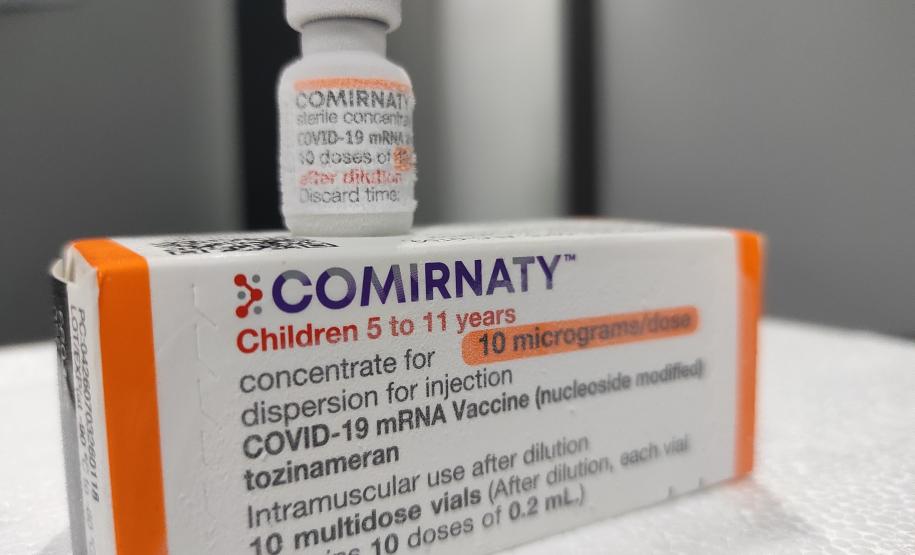 Estado recebe 97 mil vacinas pediátricas contra a Covid-19 para segunda dose