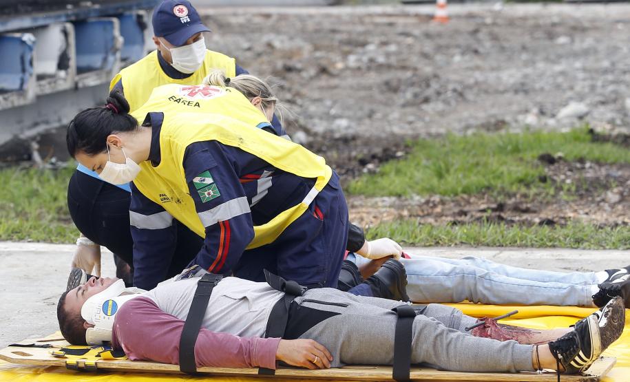 Simulado de cena encerra treinamento da Força Nacional do SUS no Paraná