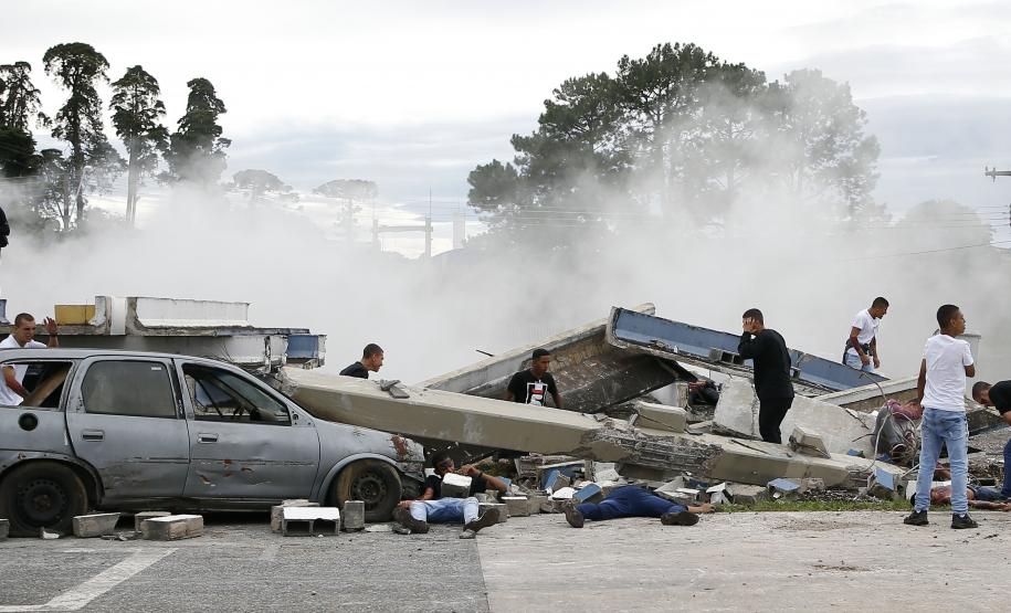 Simulado de cena encerra treinamento da Força Nacional do SUS no Paraná