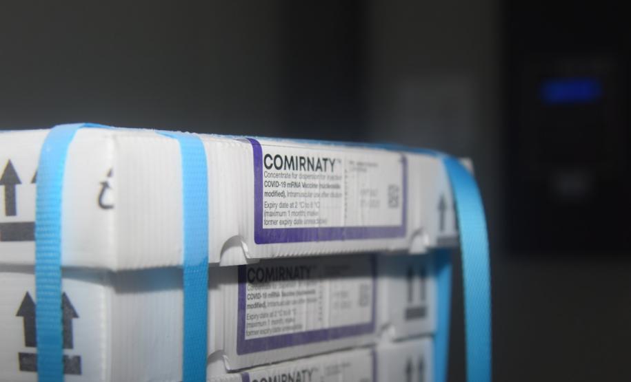 Mais 194 mil vacinas da Pfizer contra a Covid-19 chegam ao Estado