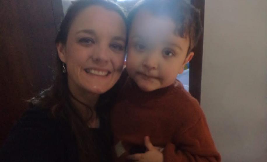 Angélica e seu filho Ângelo