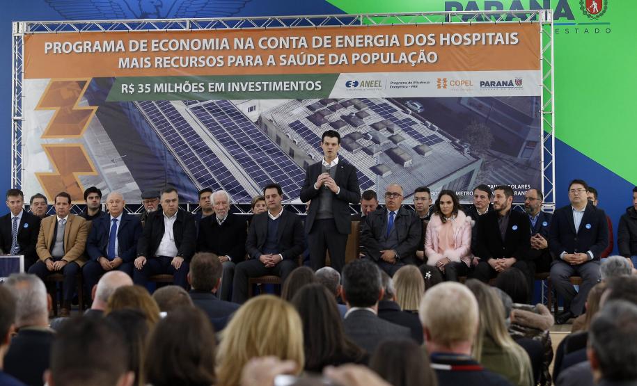 Programa de economia na conta de energia dos hospitais filantrópicos do Paraná. Mais recursos para a saúde da população. R$ 35 milhões em investimentos