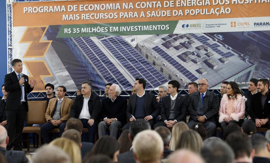 Programa de economia na conta de energia dos hospitais filantrópicos do Paraná. Mais recursos para a saúde da população. R$ 35 milhões em investimentos