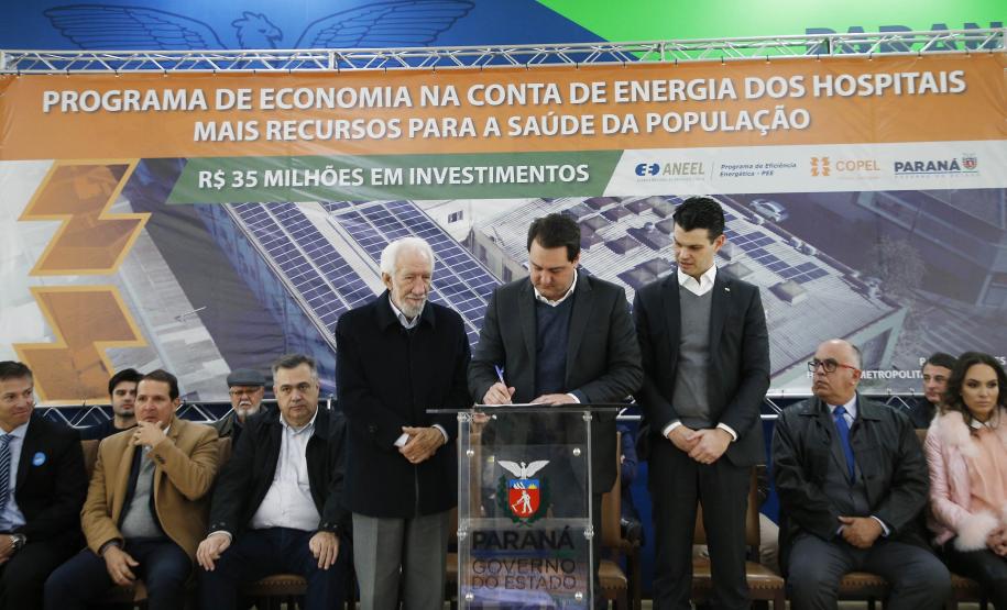 Programa de economia na conta de energia dos hospitais filantrópicos do Paraná. Mais recursos para a saúde da população. R$ 35 milhões em investimentos