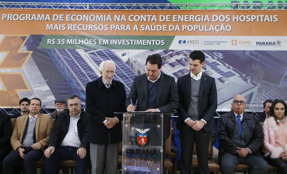 Programa de economia na conta de energia dos hospitais filantrópicos do Paraná. Mais recursos para a saúde da população. R$ 35 milhões em investimentos