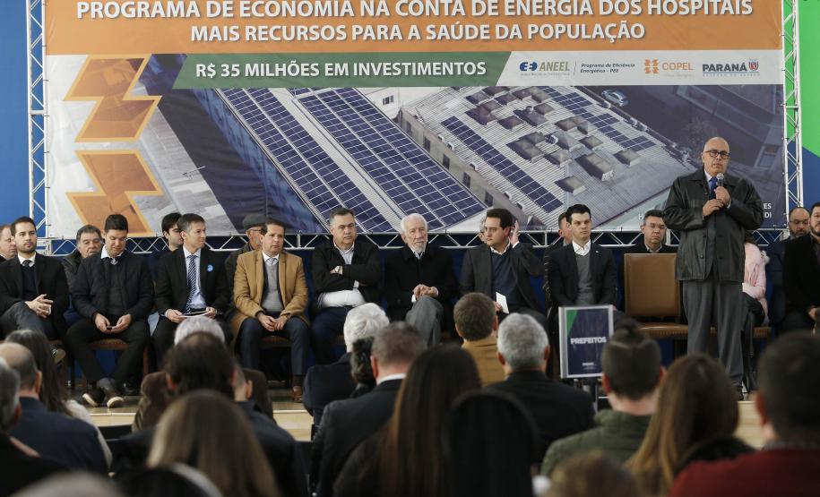 Programa de economia na conta de energia dos hospitais filantrópicos do Paraná. Mais recursos para a saúde da população. R$ 35 milhões em investimentos
