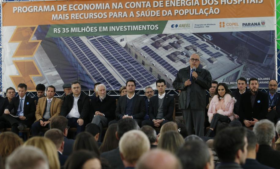 Programa de economia na conta de energia dos hospitais filantrópicos do Paraná. Mais recursos para a saúde da população. R$ 35 milhões em investimentos