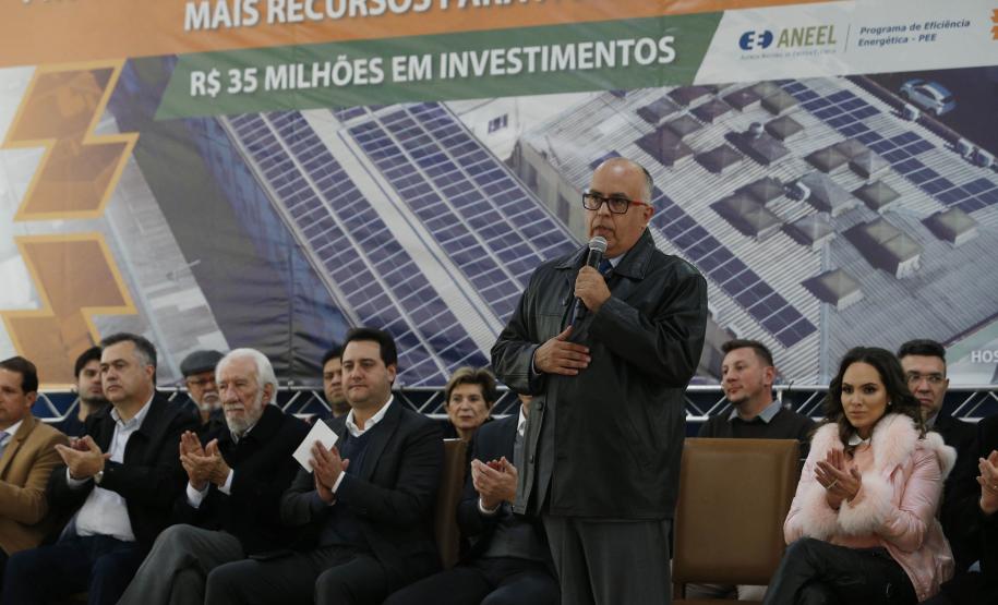 Programa de economia na conta de energia dos hospitais filantrópicos do Paraná. Mais recursos para a saúde da população. R$ 35 milhões em investimentos